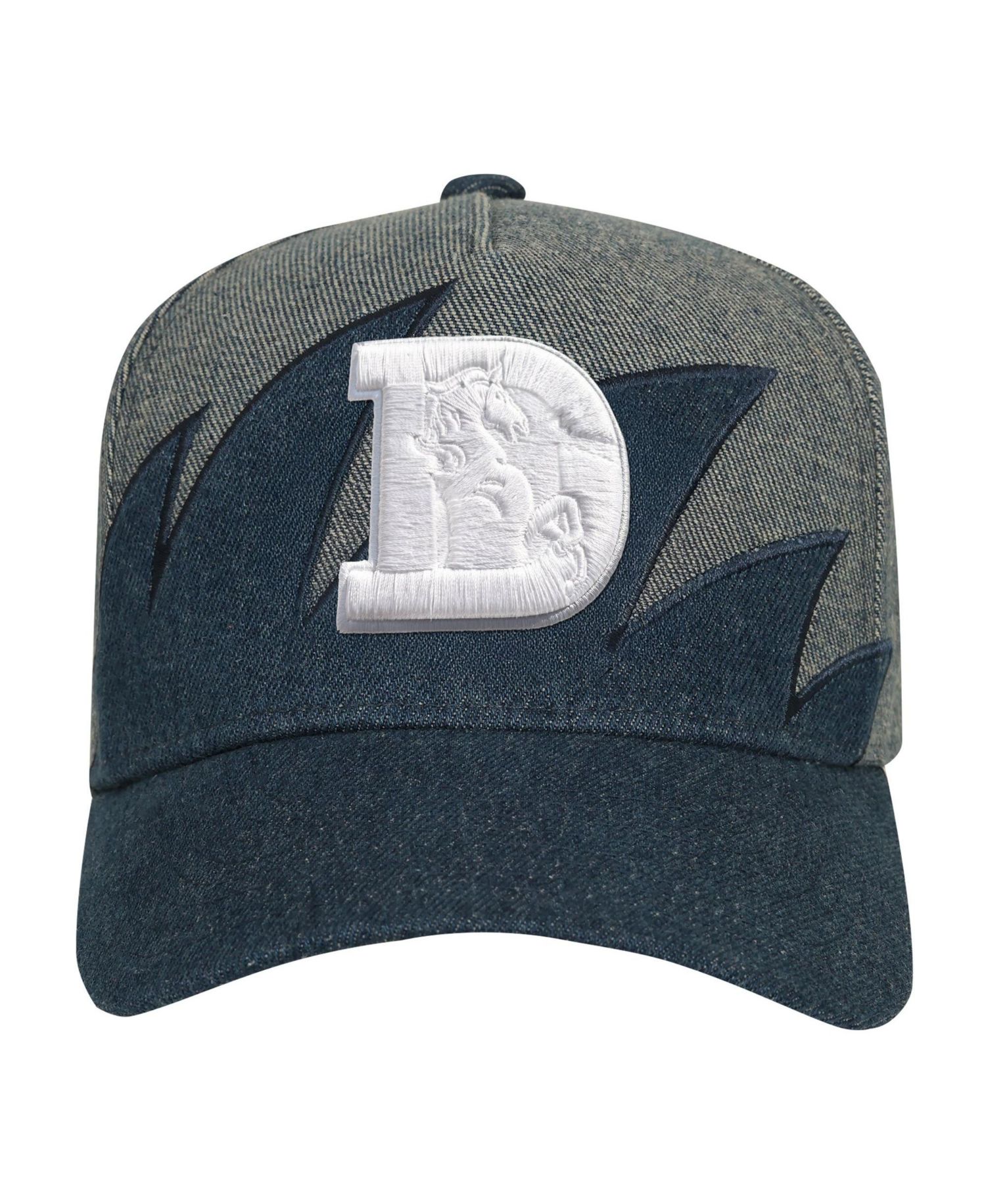 Big Boys and Girls Denim Denver Broncos Sharktooth Pro Pinch Adjustable Hat