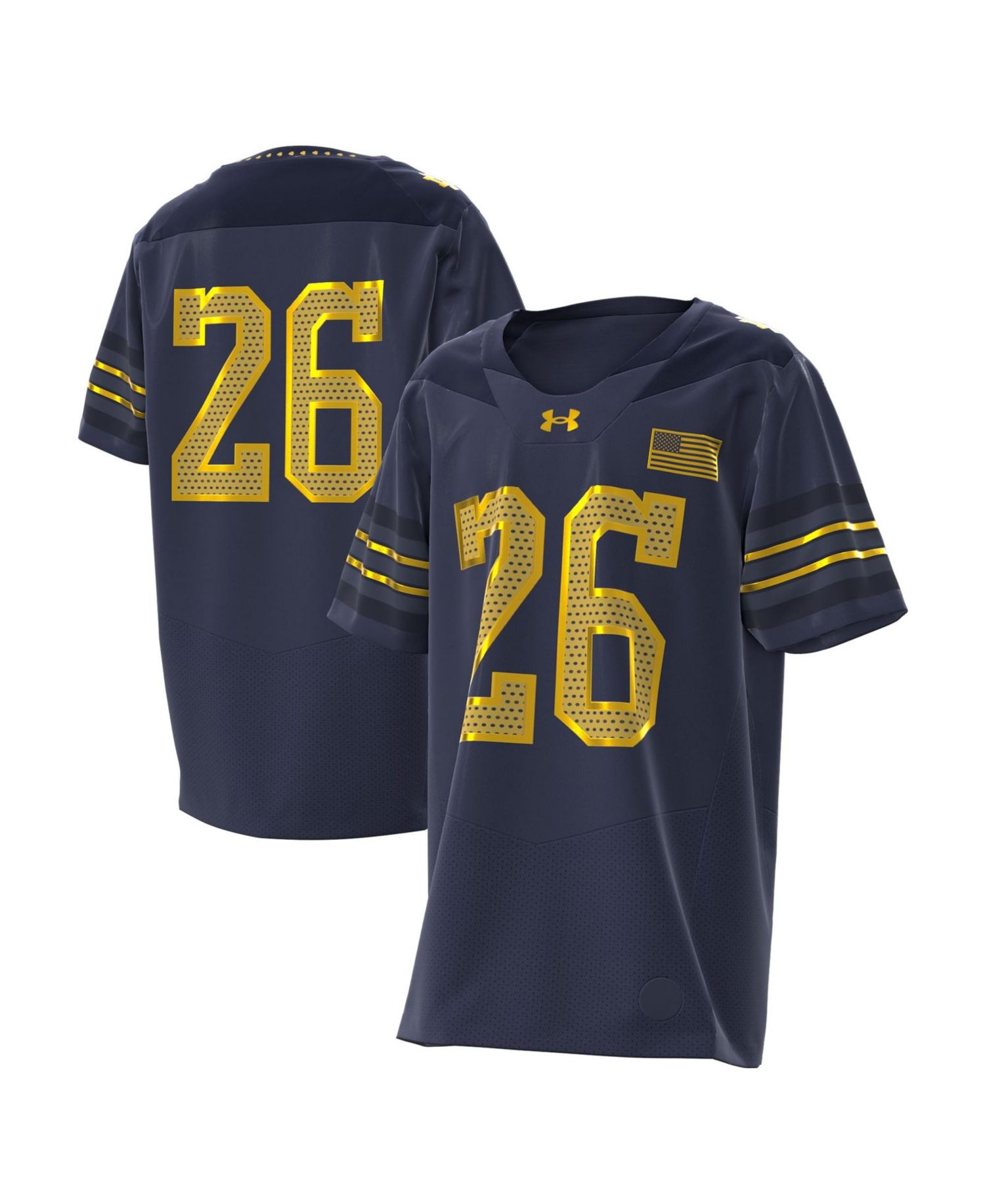 Big Boys and Girls #26 Navy Notre Dame Fighting Irish 2026 Shamrock Series Replica Football Jersey