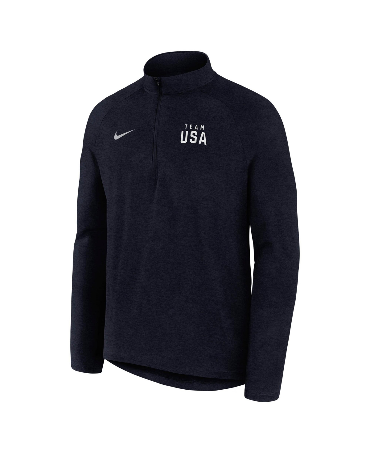 Nike Men's Navy Team Usa Stride Raglan Dri-fit Half-Zip Pullover