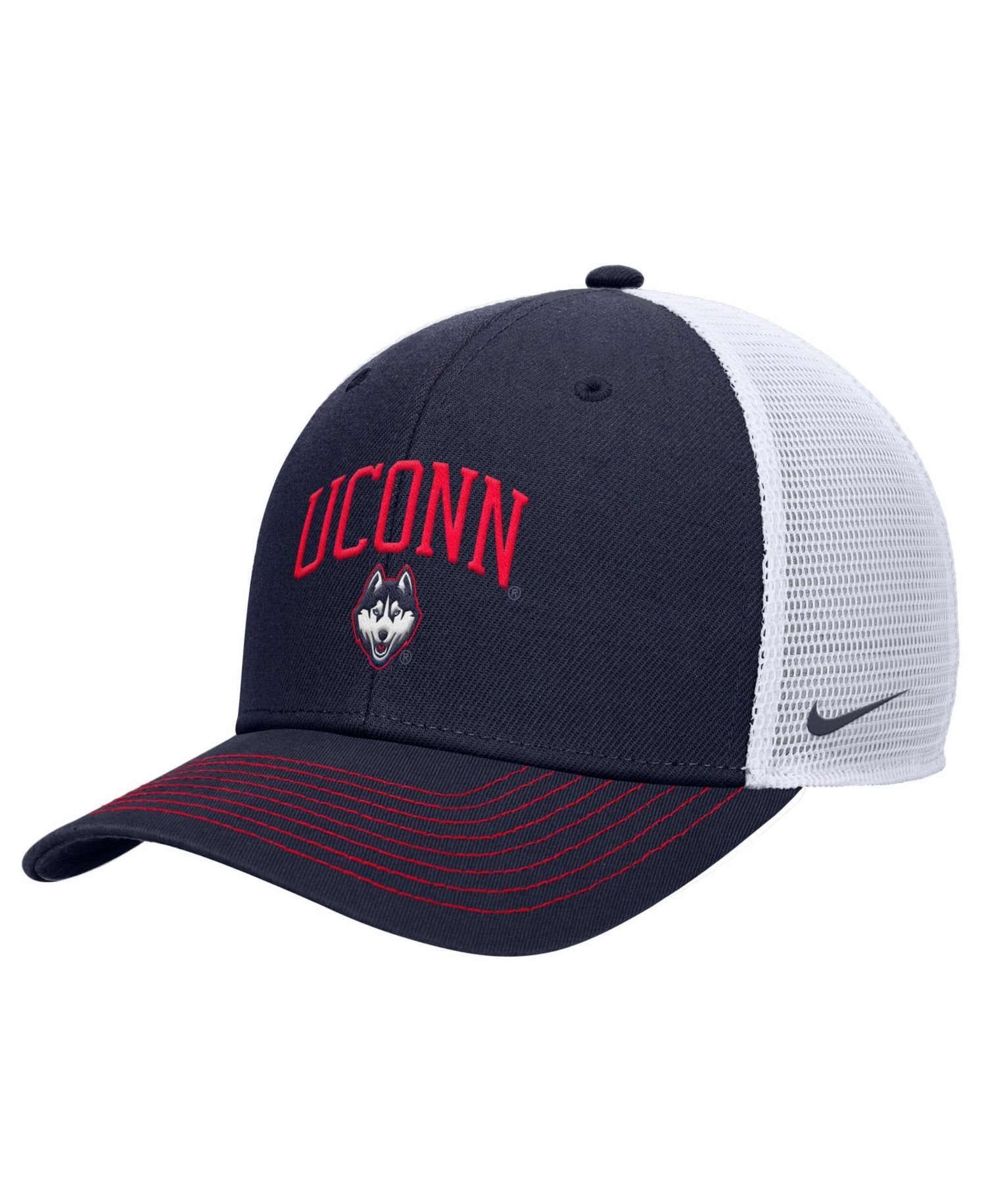 Men's Navy UConn Huskies Rise Adjustable Trucker Hat