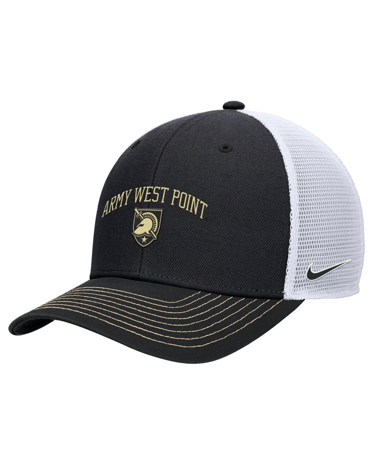 Nike Men's Black Army Black Knights Rise Adjustable Trucker Hat - Black