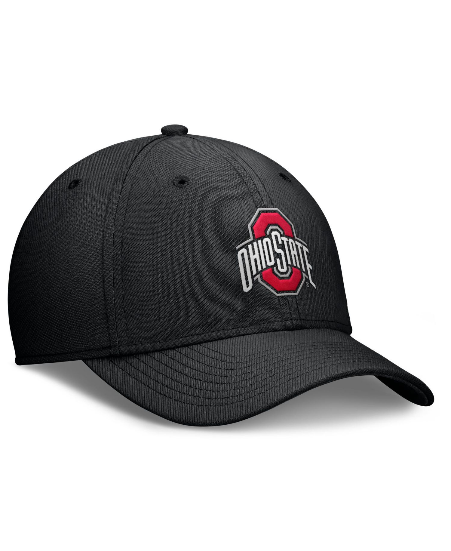 Men's Black Ohio State Buckeyes Rise SwooshFlex Dri-FIT Hat