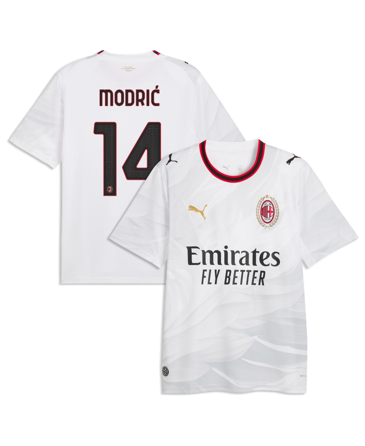 Puma Men's Luka Modric White Ac Milan 2026/27 Away Replica Jersey