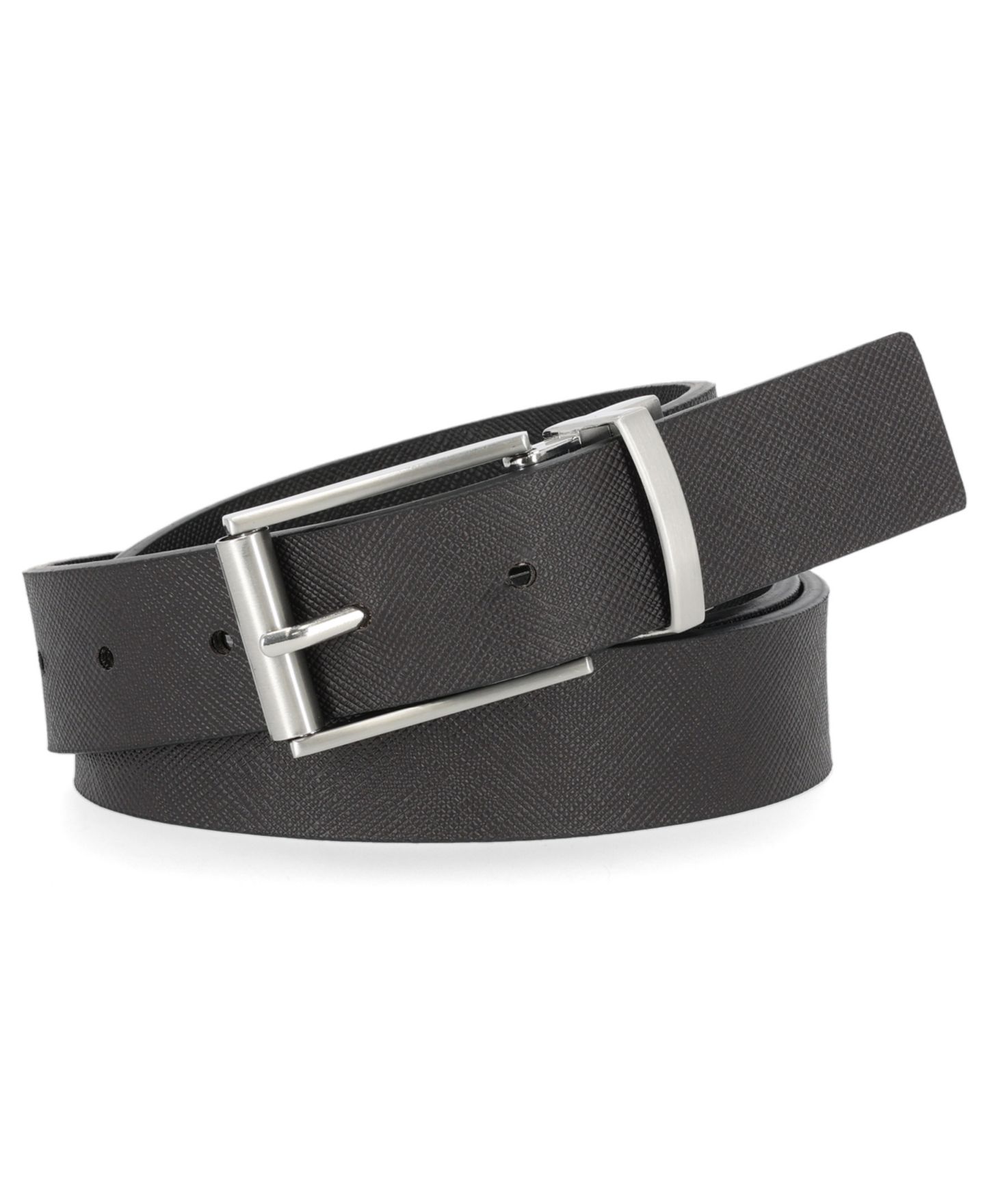 Мужской ремень Steve Madden Reversible Roller Buckle Belt, цвет: Чёрный / Коричневый — фото 3