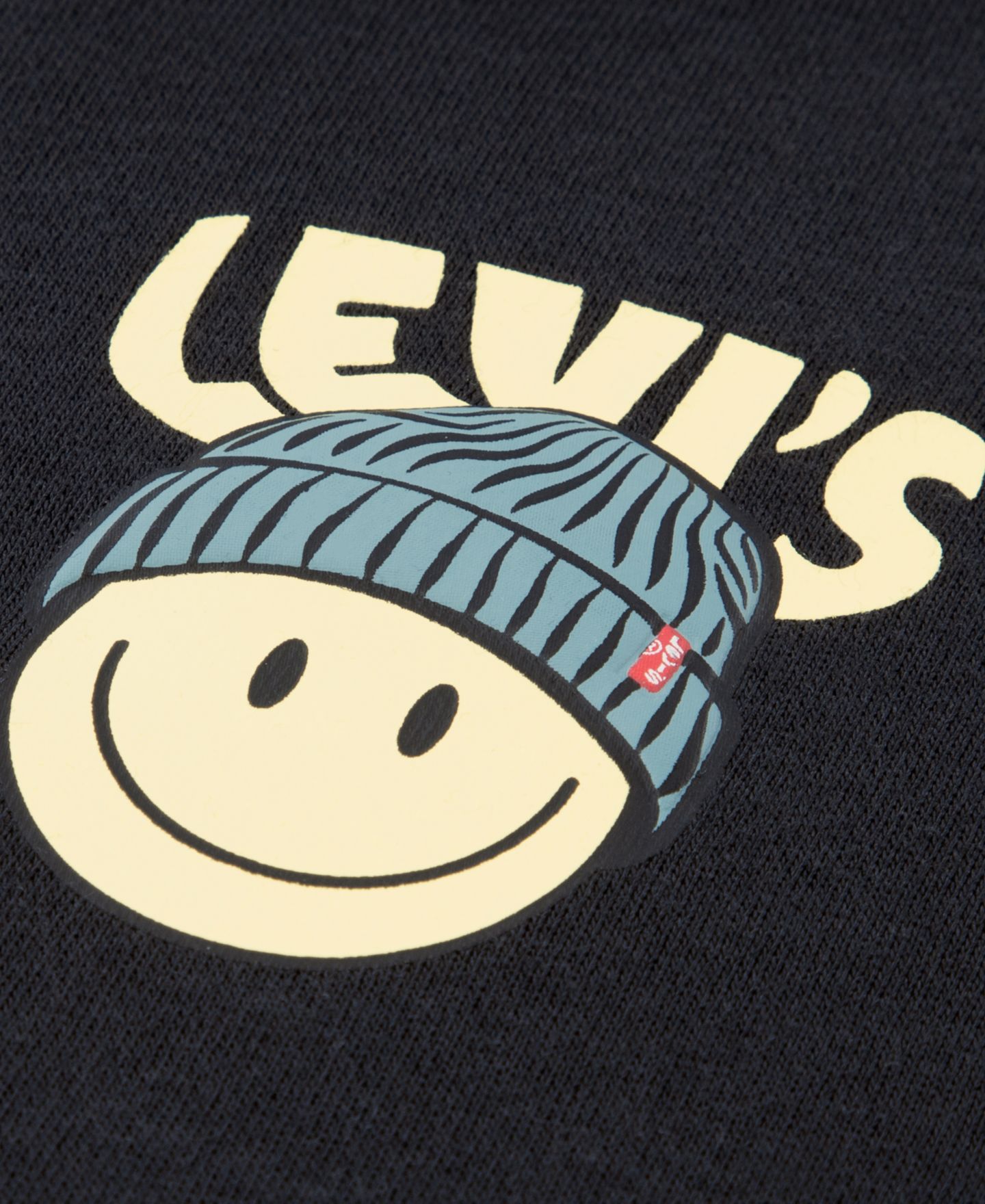 Худи Levi's Winter Smiley Graphic Full-Zip для мальчиков, цвет: Чёрный — фото 6