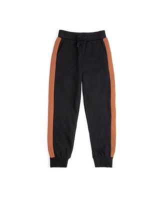 Boys' 4-20 Striped Pull-On Brushed Fleece-Lined Joggers