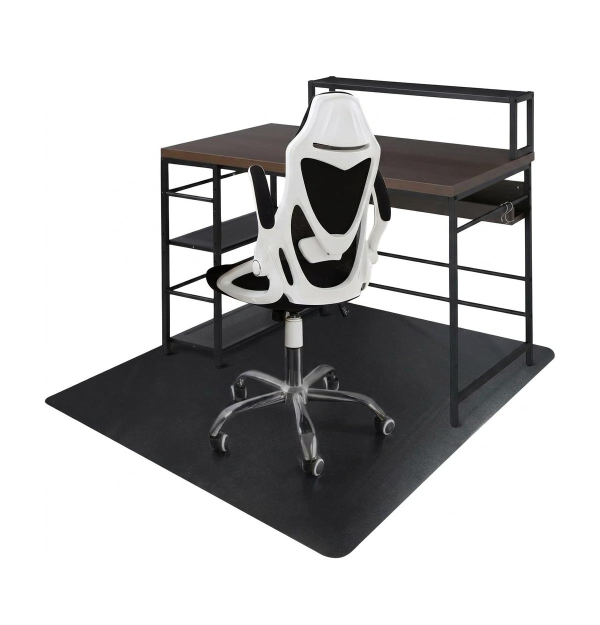 Danrong Vinyl Hard Floor Chair Mat Non Slip Smooth Surface Office Home Protector - Black