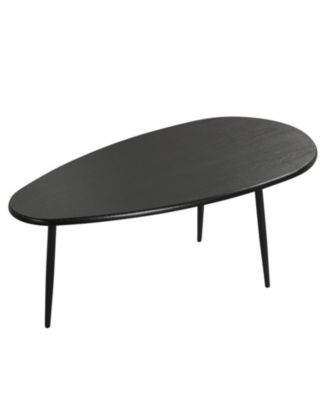 42.5 Inch Oval Coffee Table with Heavy-Duty Metal Frame