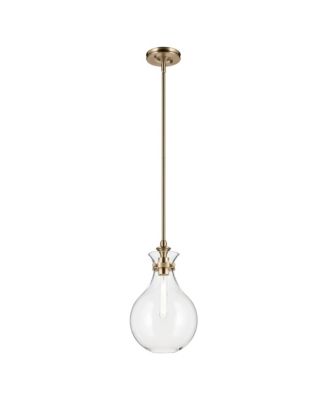 Laria 14 14/" 1 Light Pendant Clear Glass in Champange Bronze