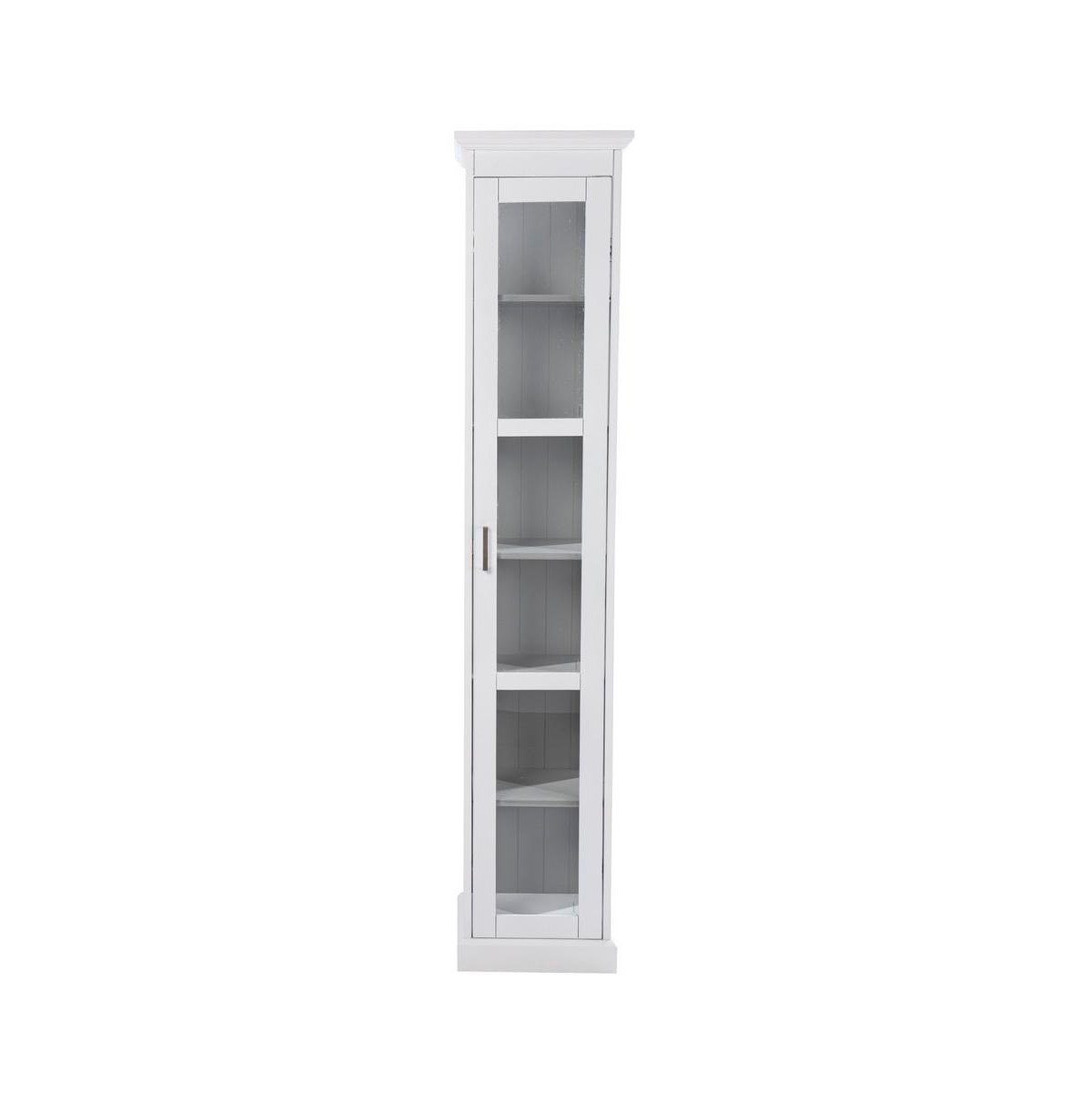 Augusta Home Balterley Curio Cabinet With Glass Door - White
