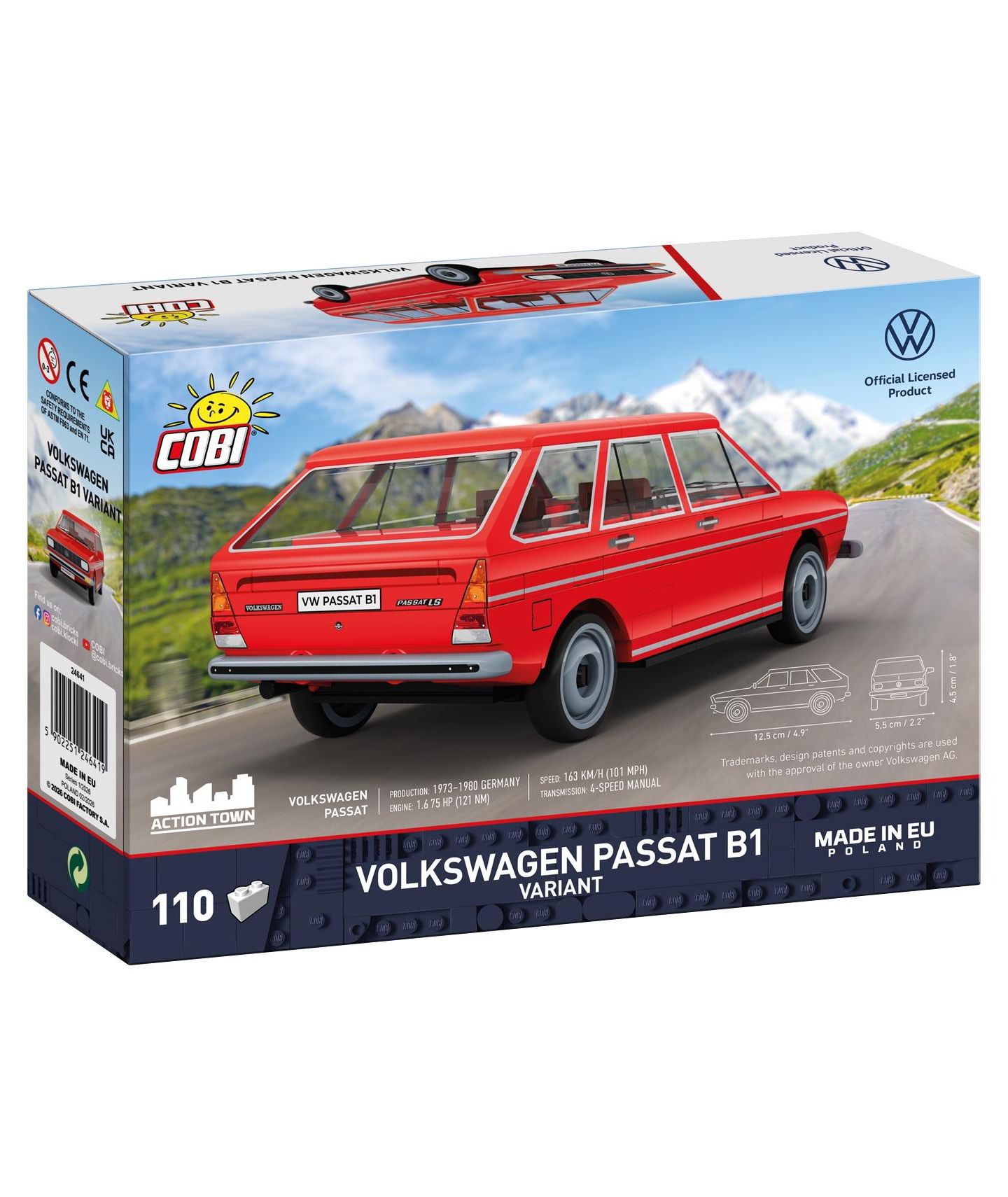 Детский конструктор COBI Volkswagen Passat B1 Variant 110-Piece Building Set, Ages 7+ — фото 5