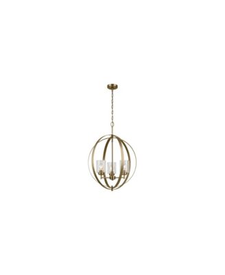 Winslow 24 1/2"W Natural Brass 3-Light Chandelier