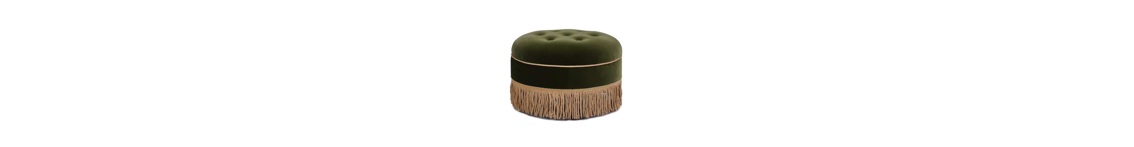 Flynama 24 inch Round Upholstered Accent Ottoman, Performance Round Foot Stool