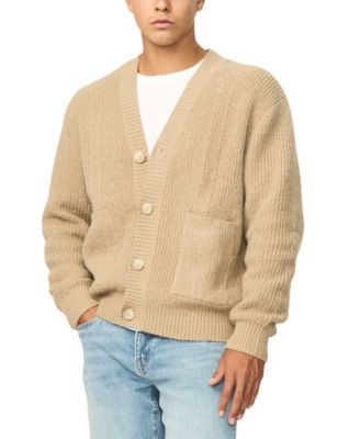 Men's Walex V-Neck Patch Pocket Brushed-Knit Cardigan