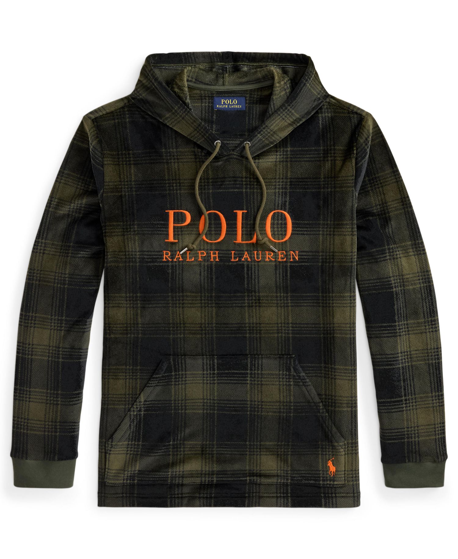 Men's Velour Long-Sleeve Hooded Pajama Hoodie