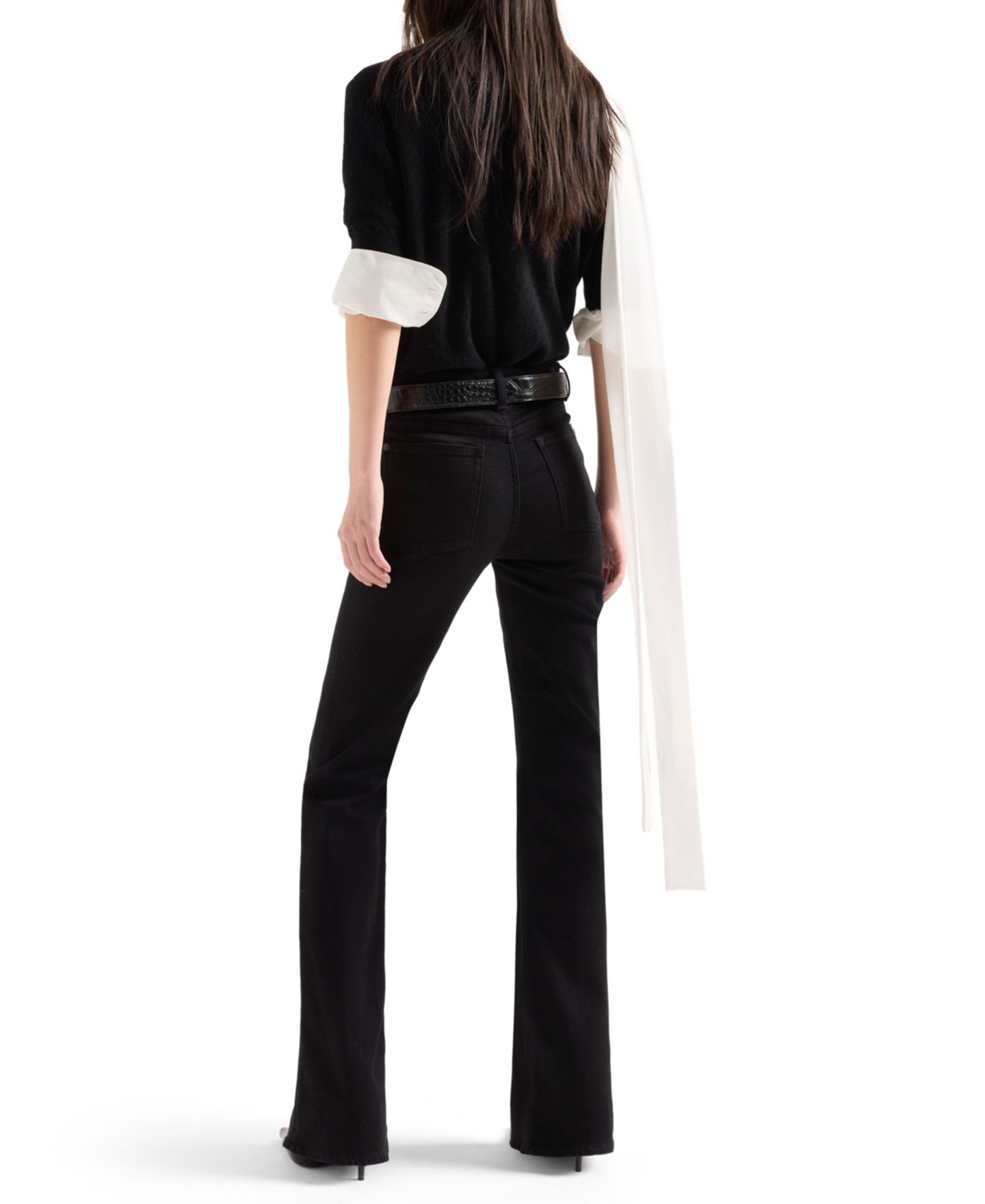 Женские джинсы 7 For All Mankind Leggy Mid-Rise Denim Bootcut, цвет: Soho Night — фото 5