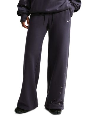 Women's Studio Fleece Mid-Rise Wide-Leg Cotton-Blend Pants
