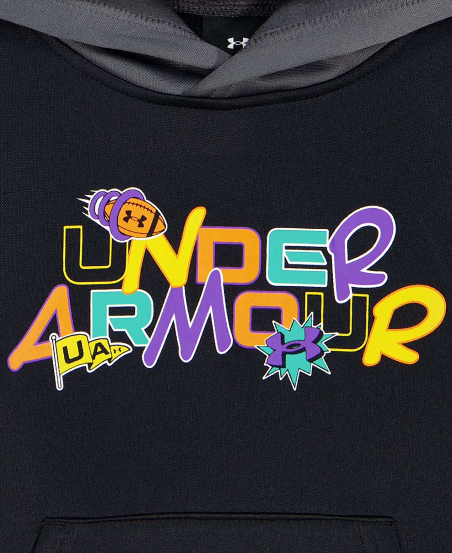 Комплект Under Armour Retro Hooded Hoodie and Joggers, 2-Piece Set для мальчиков, цвет: Чёрный — фото 6