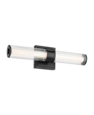 Laurene Bath Bar Small with Clear Fluted Glass