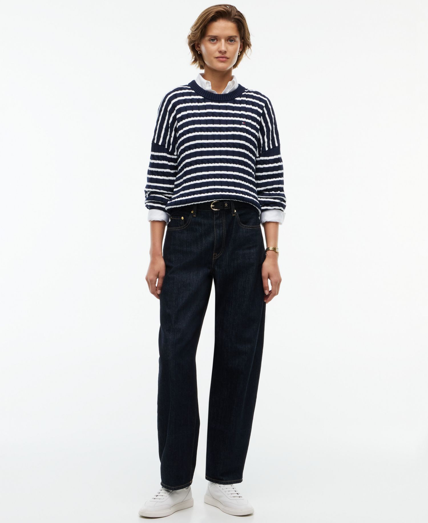 Women's Cable-Knit Crewneck Sweater