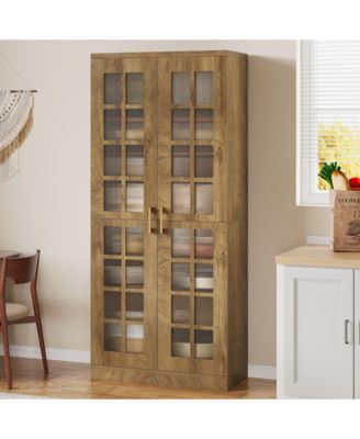 67.5" Tall Kitchen Pantry Cabinet with Adjustable Shelves