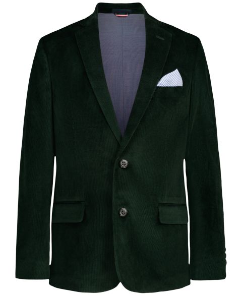 Пиджак Tommy Hilfiger Corded Velvet Classic-Fit Notch-Lapel Sport Coat для мальчиков, цвет: Зелёный