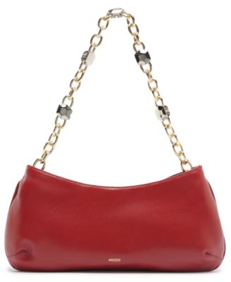 Luna Small Leather Chain Baguette Handbag