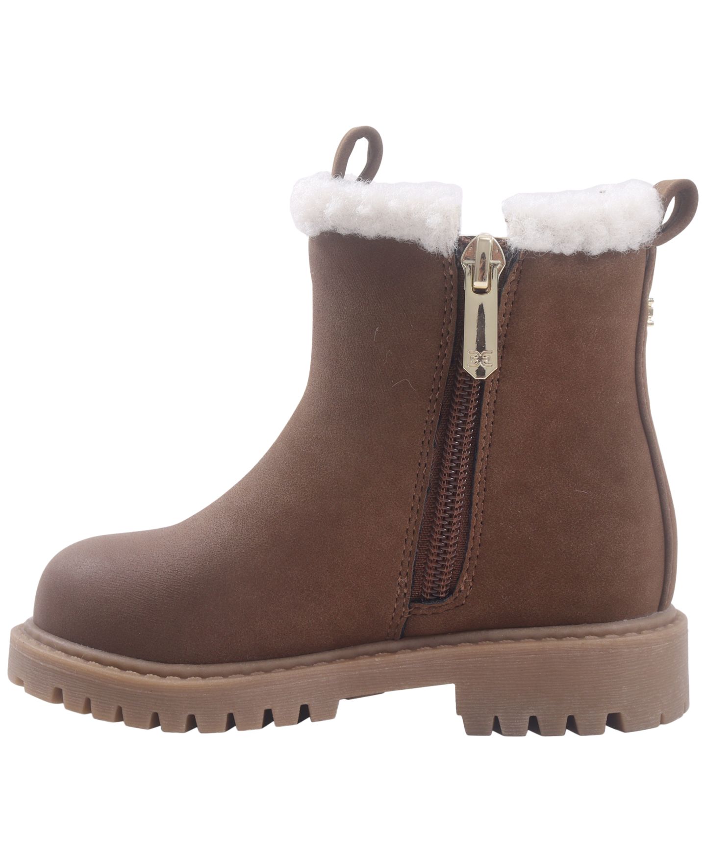 Ботинки Sam Edelman Lucianna Sherpa Side-Zipper для девочек-малышей, цвет: Коричневый — фото 7