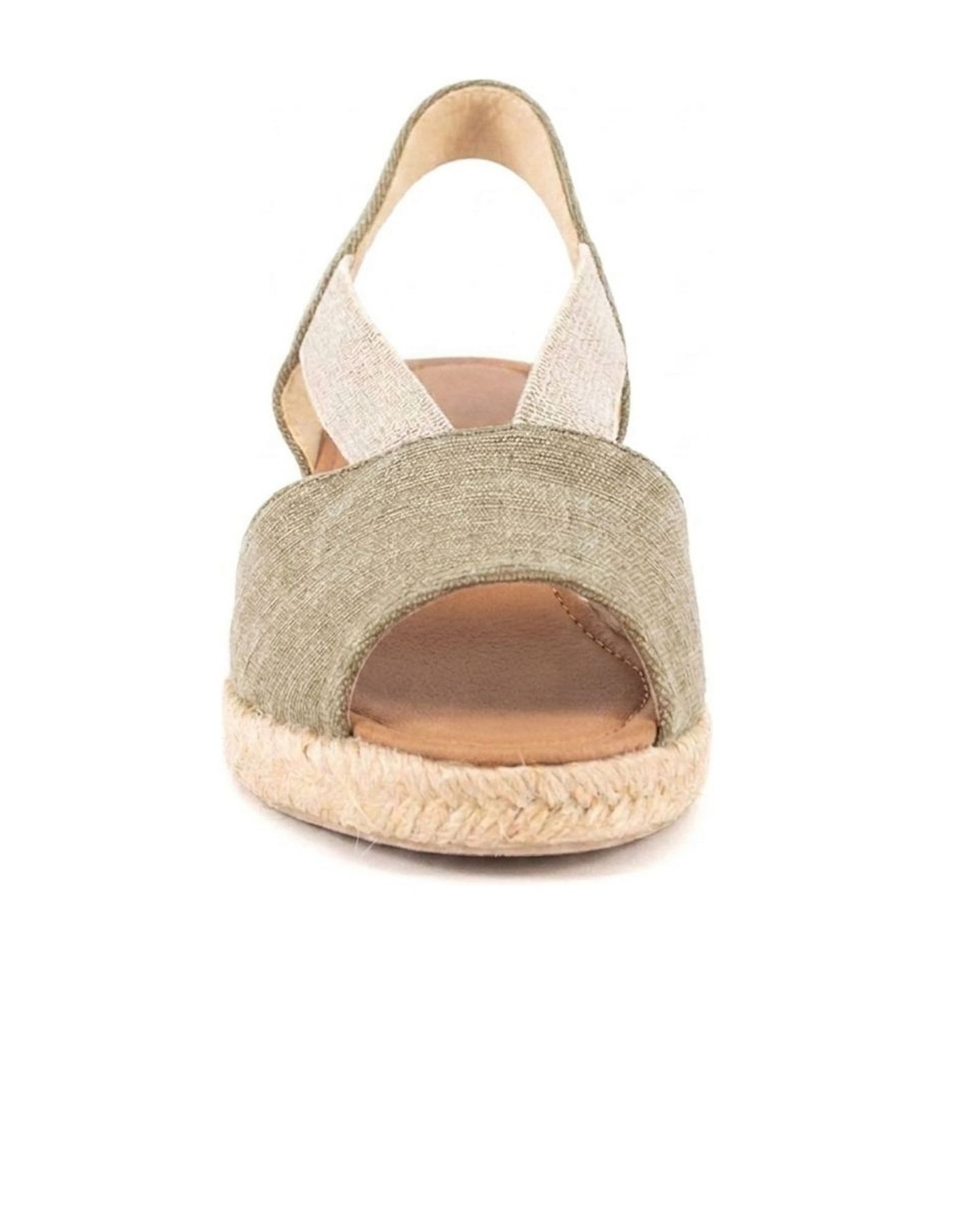 Женские сандалии Menina Step Floirac Low Taupe Flat Espadrilles, цвет: Оливковый — фото 7