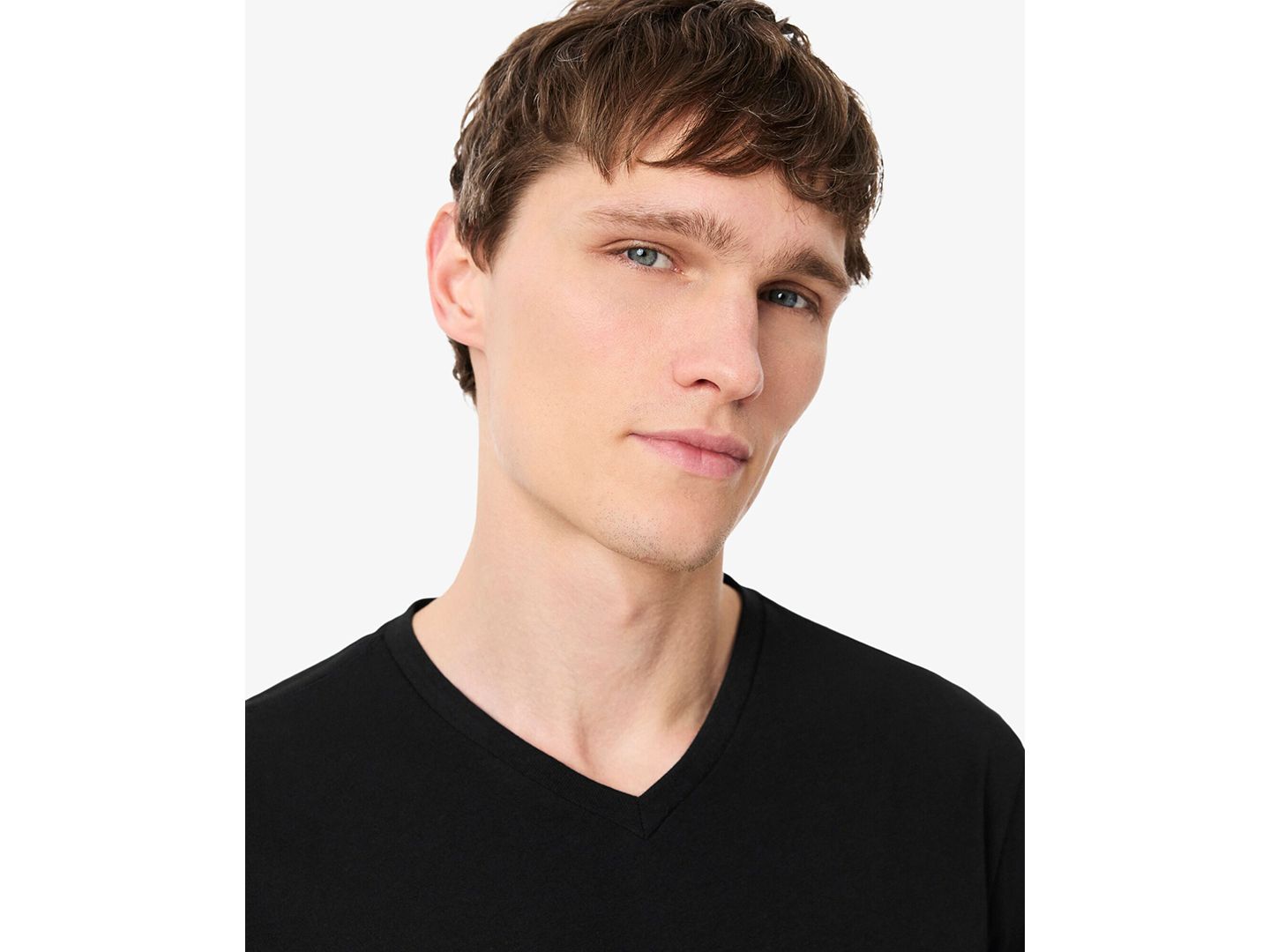 Бельё Undershirts для мужчин, V-образный вырез, 3 шт. — Lacoste, цвет: Чёрный — фото 4