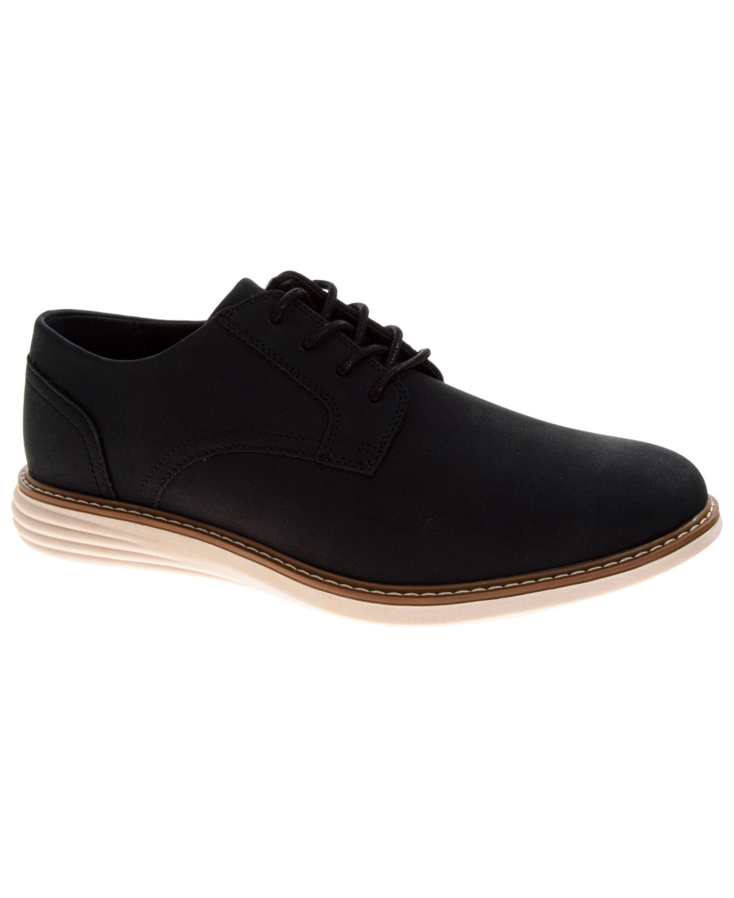 Men's Business-Casual Lace-Up Faux Leather Oxfords