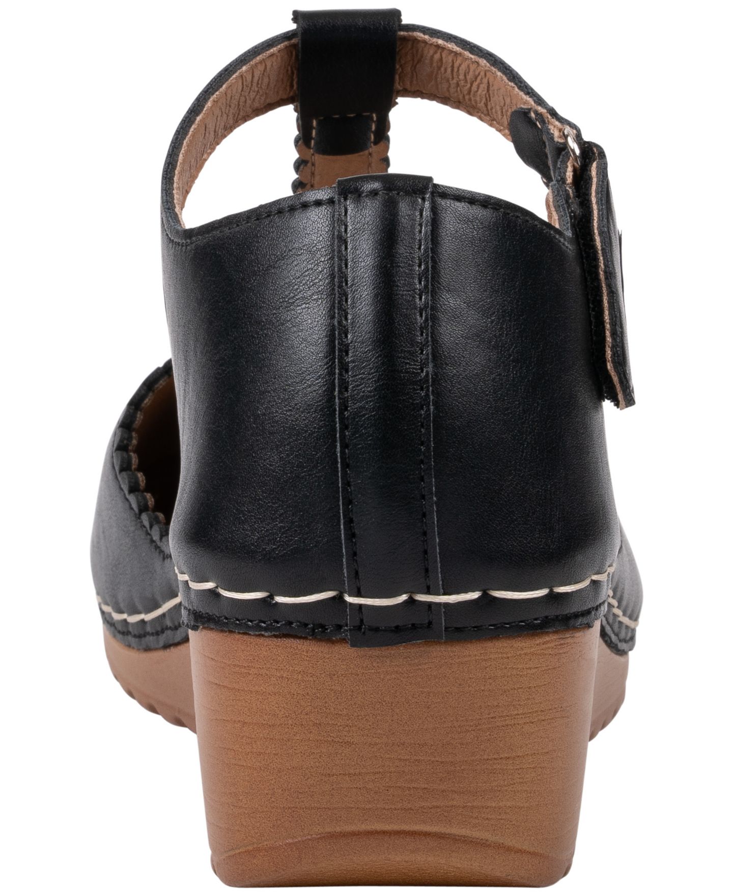 Женские туфли GC Shoes Mondo T-Strap Wedge Mary Jane Pumps, цвет: Чёрный — фото 3