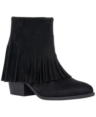 Women's Quincy Western Fringe Ankle Boots