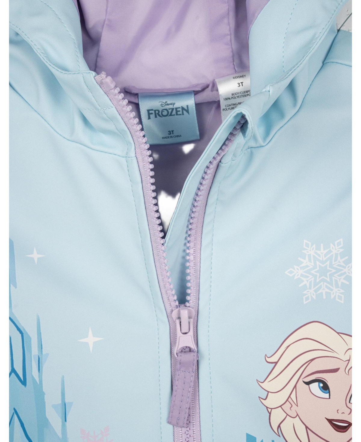 Frozen Toddler Girls' 2T-5T Hooded Zip-Up Rain Jacket