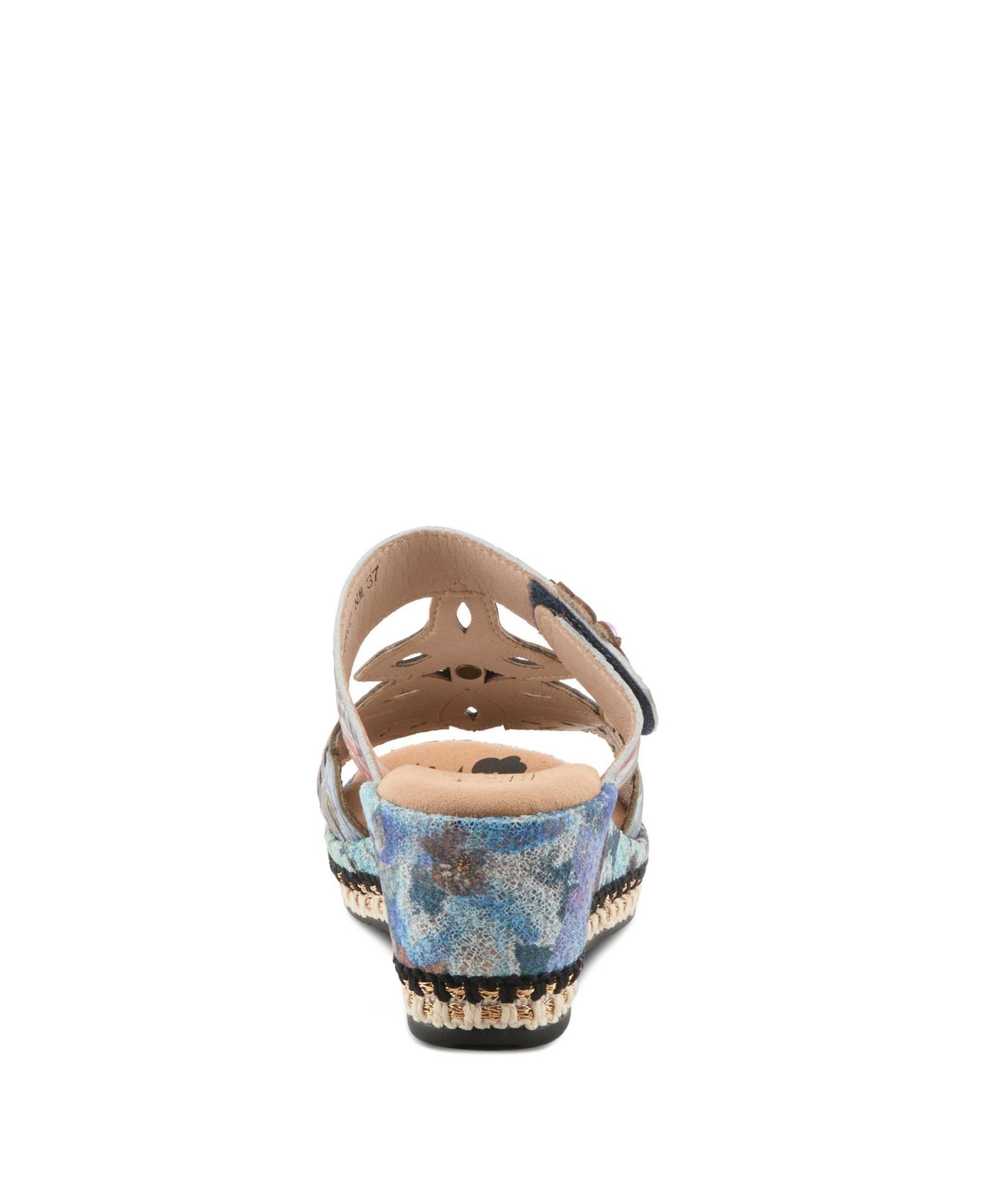 Женские сандалии L'Artiste Coverup Sandal with Stitch-to-Sole Construction, цвет: Тёмно-синий разноцветный — фото 5