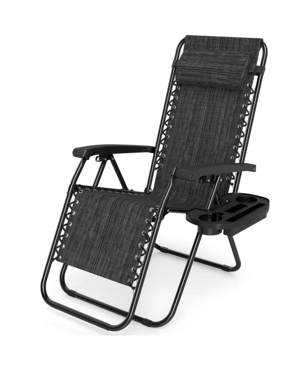 Gouun Portable Zero Gravity Recliner with Detachable Cup Holder Tray
