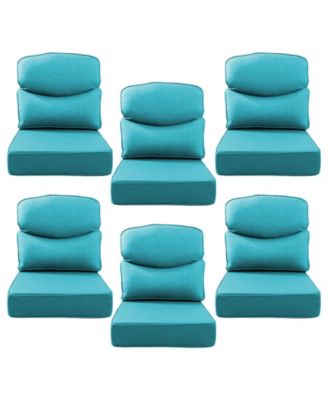 Luxury Smile 24x22x6 Outdoor Cushions, Water Resistant Olefin Deep Seat Cushion for Patio Wicker Chair Sofa