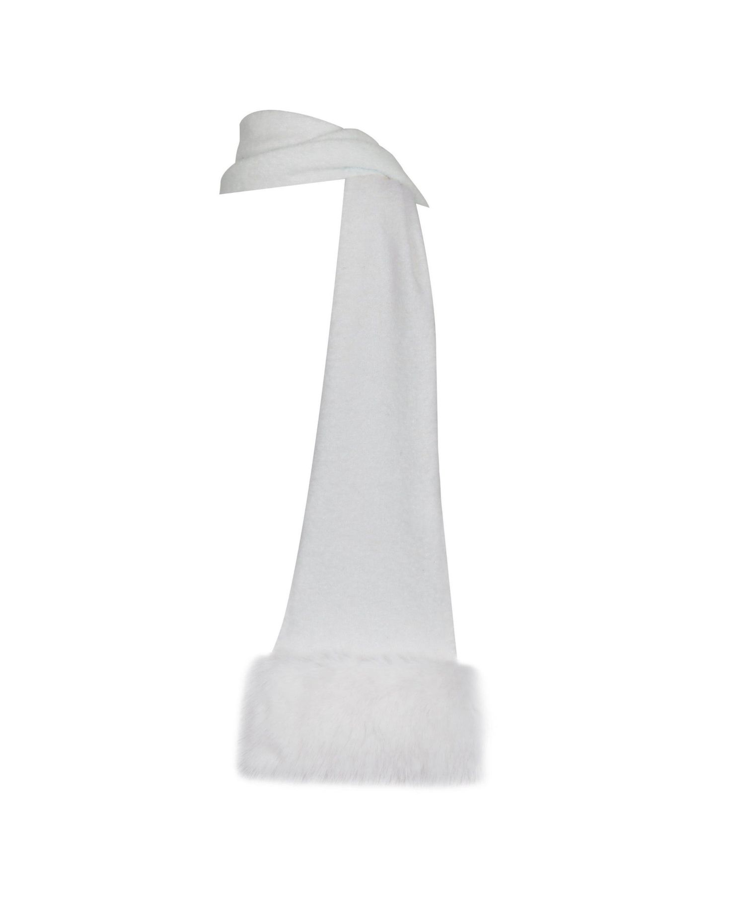 Women Selma White Wool-Blend Ribbed Knit Scarf