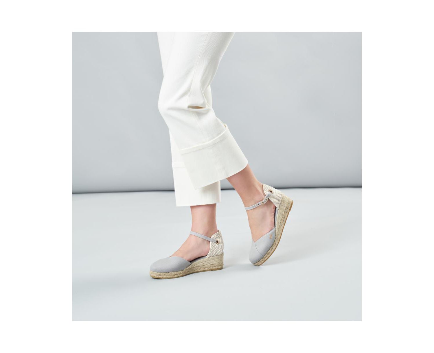 Women's Pubol Canvas Espadrille Wedges Ankle Strap
