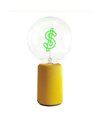 Bulb DOLLAR Green with Base Table Lamp PORTABLE Pop Nomad