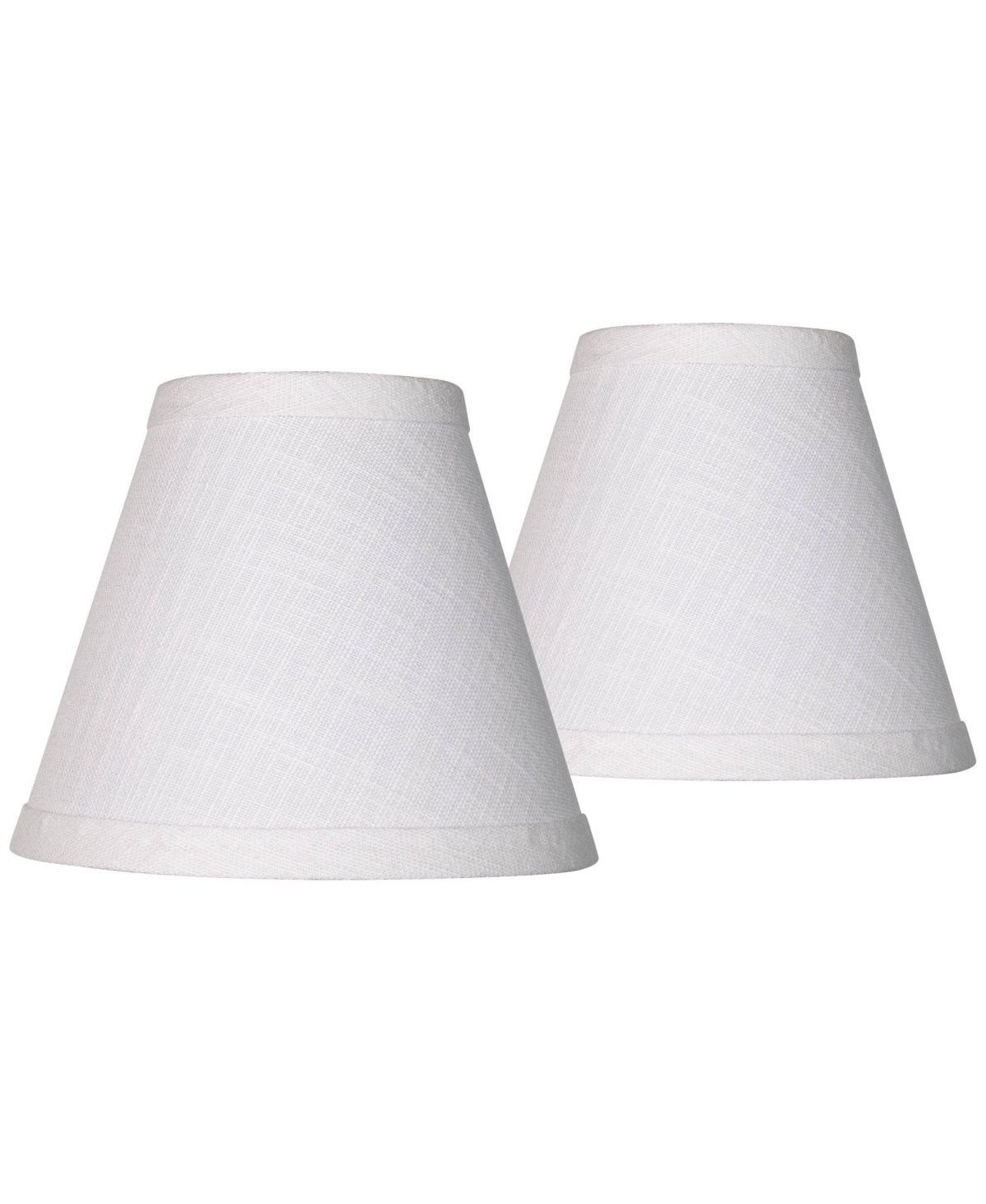 Springcrest Set of 2 Empire Lamp Shades Linen Small 3" Top x 6" Bottom x 5" High Candelabra Clip-On Fitting