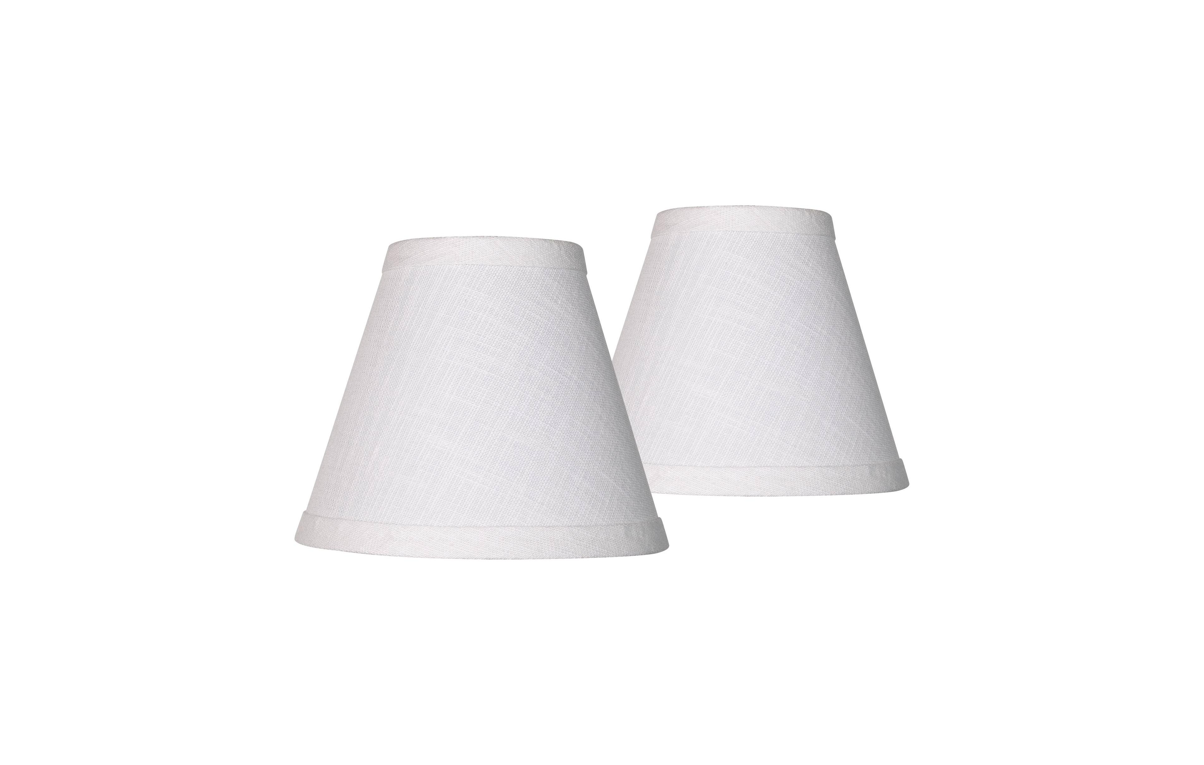Springcrest Set of 2 Empire Lamp Shades Linen Small 3" Top x 6" Bottom x 5" High Candelabra Clip-On Fitting