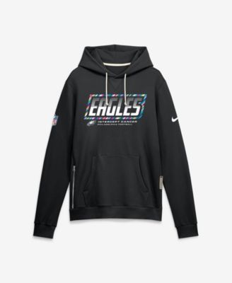 Men's Black Philadelphia Eagles 2026 NFL Cruical Catch Sideline Dri-Fit Pullover Hoodie