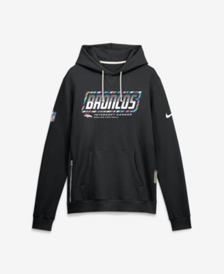 Men's Black Denver Broncos 2026 NFL Cruical Catch Sideline Dri-Fit Pullover Hoodie