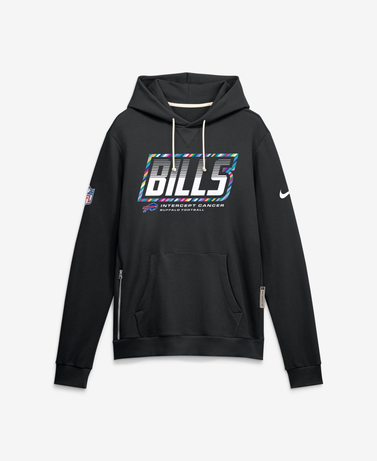 Men's Black Buffalo Bills 2026 NFL Cruical Catch Sideline Dri-Fit Pullover Hoodie
