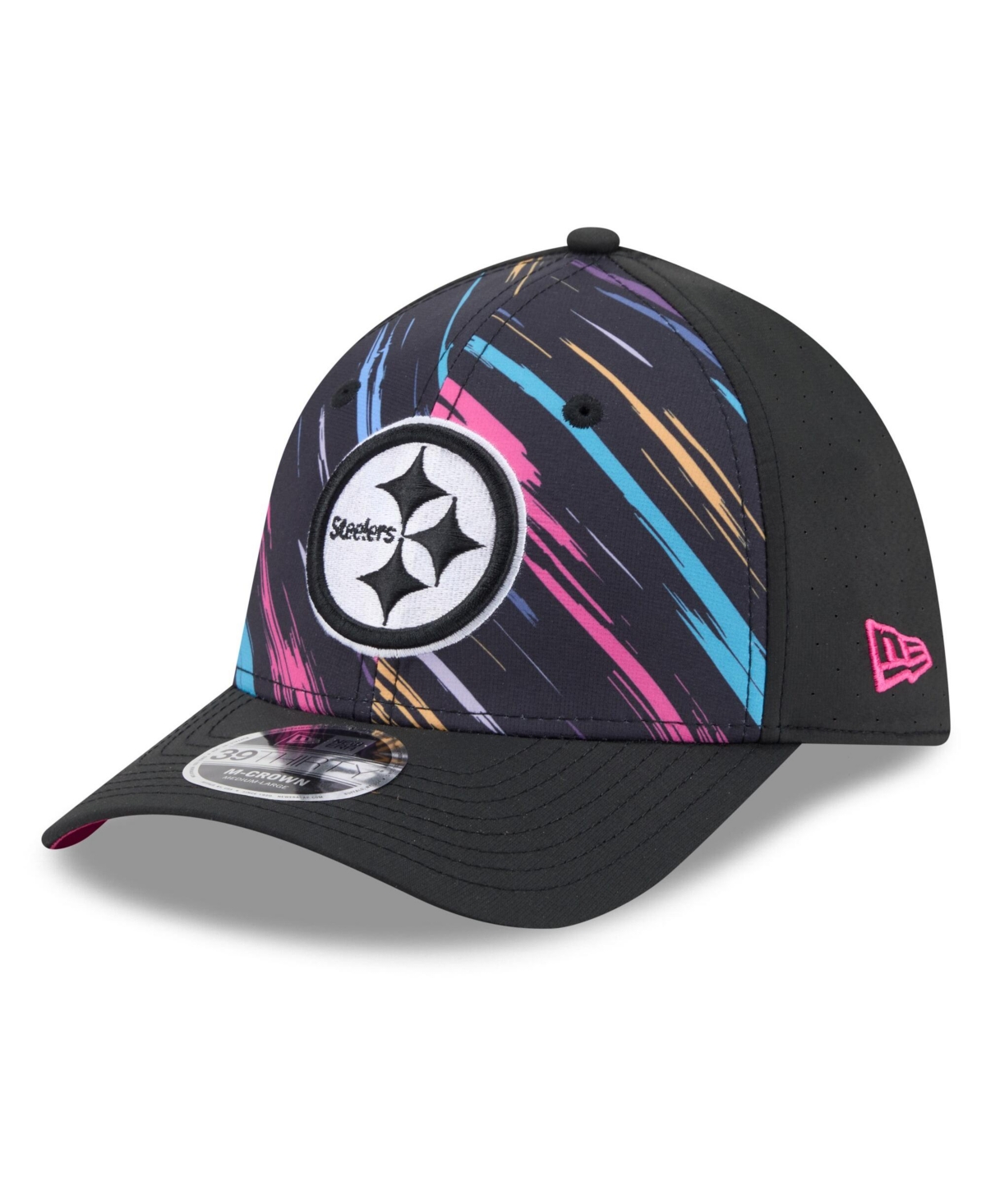 New Era Men's Black Pittsburgh Steelers 2026 Nfl Cruical Catch 39THIRTY M-Crown Stretch Hat
