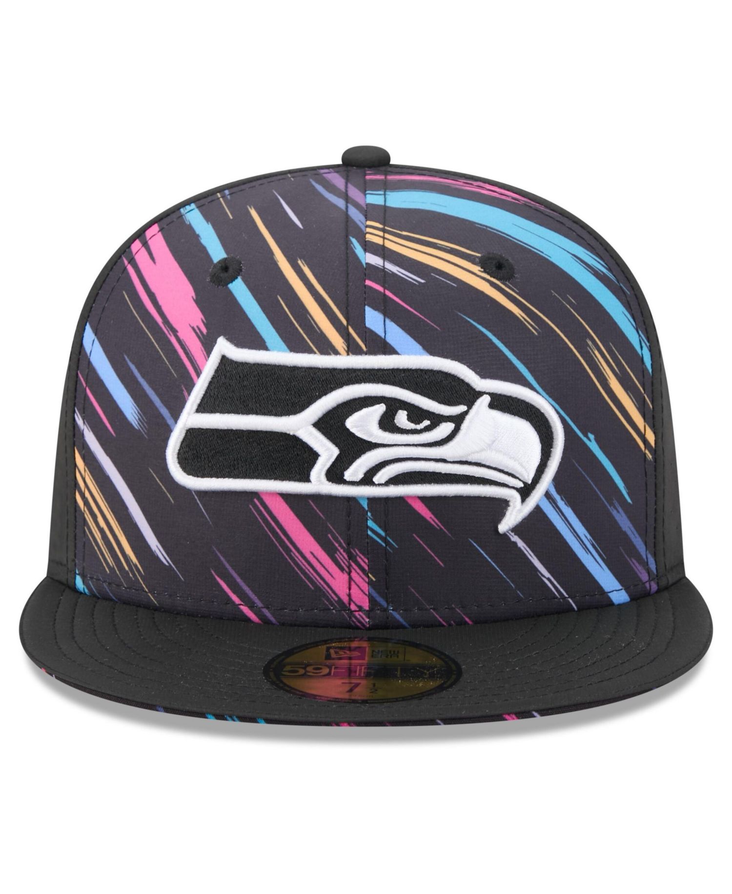 Men's Black Seattle Seahawks 2026 NFL Cruical Catch 59FIFTY Fitted Hat