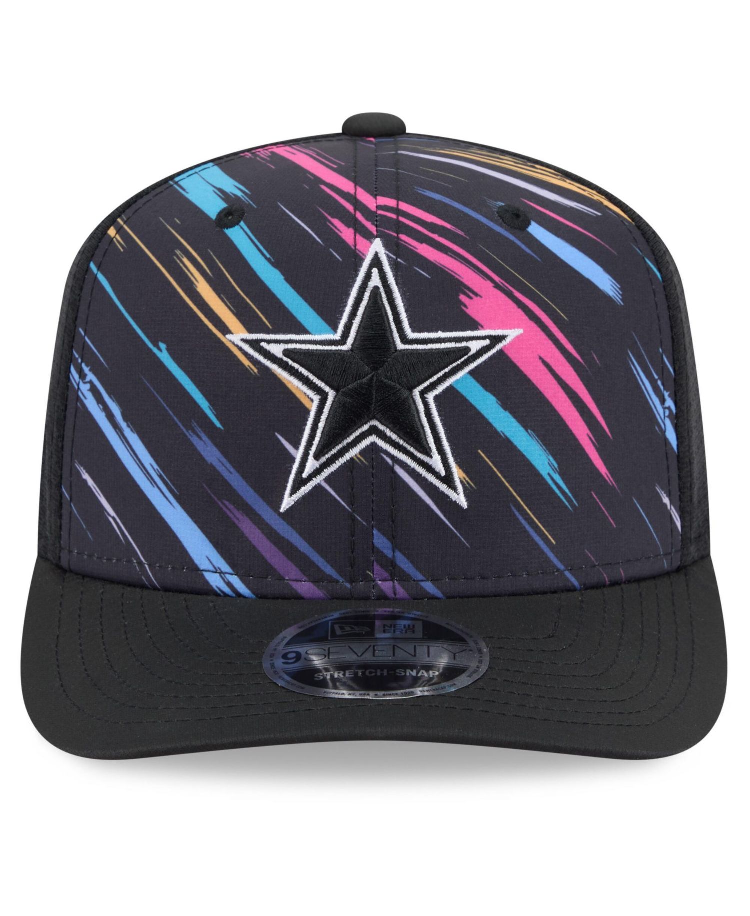 Men's Black Dallas Cowboys 2026 NFL Cruical Catch 9SEVENTY Adjustable Trucker Hat