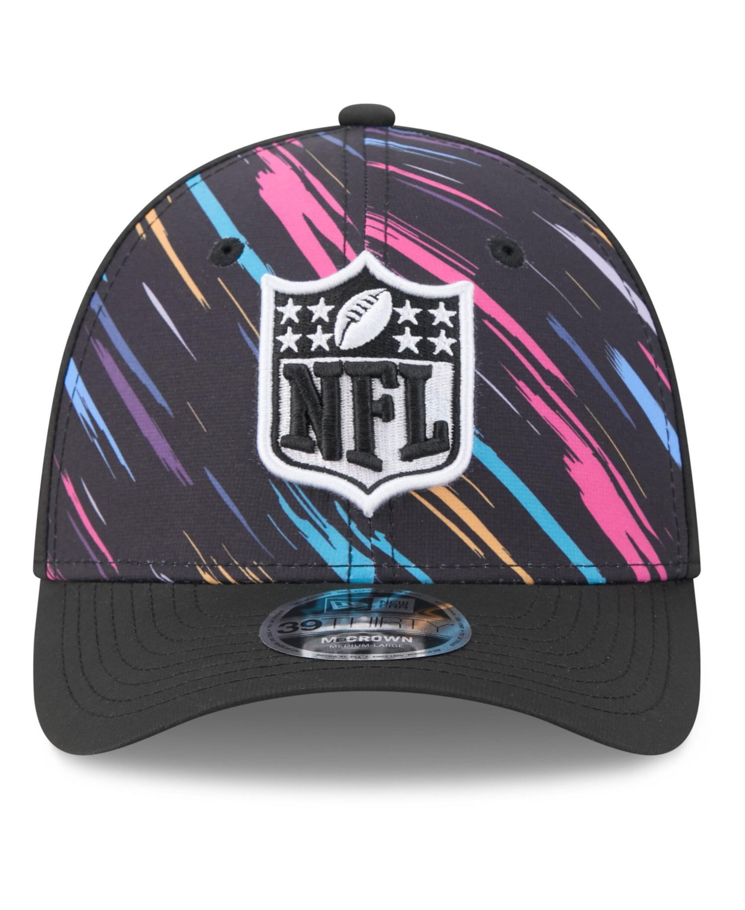 Men's Black Shield Merchandise 2026 NFL Cruical Catch 39THIRTY M-Crown Stretch Hat