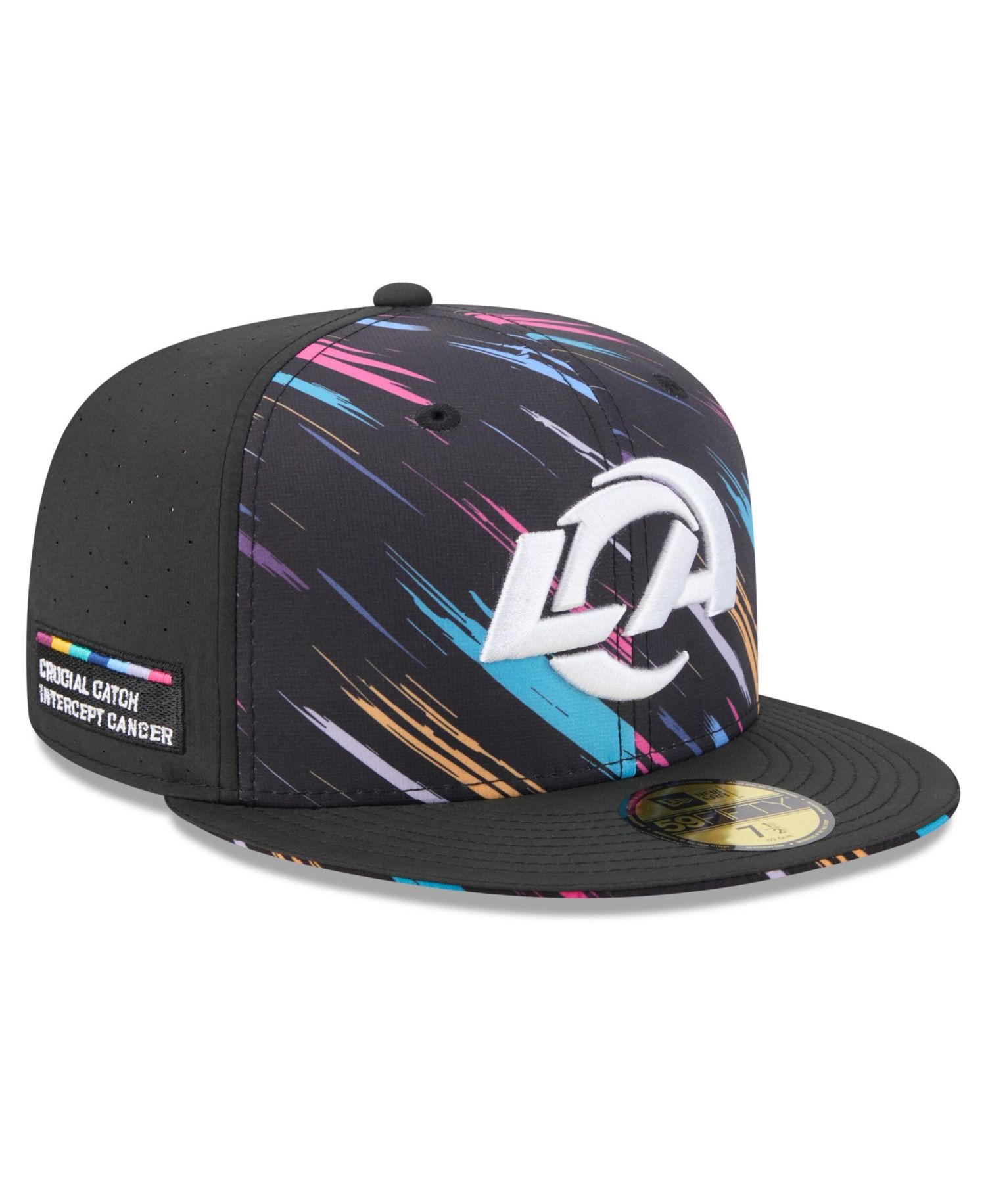 Men's Black Los Angeles Rams 2026 NFL Cruical Catch 59FIFTY Fitted Hat